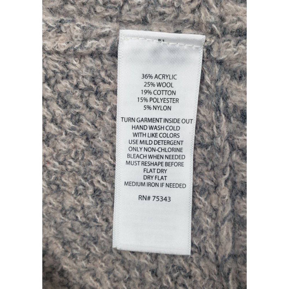 Ruby Moon Gray Cowl-Neck Sweater Euc Size Medium - image 6